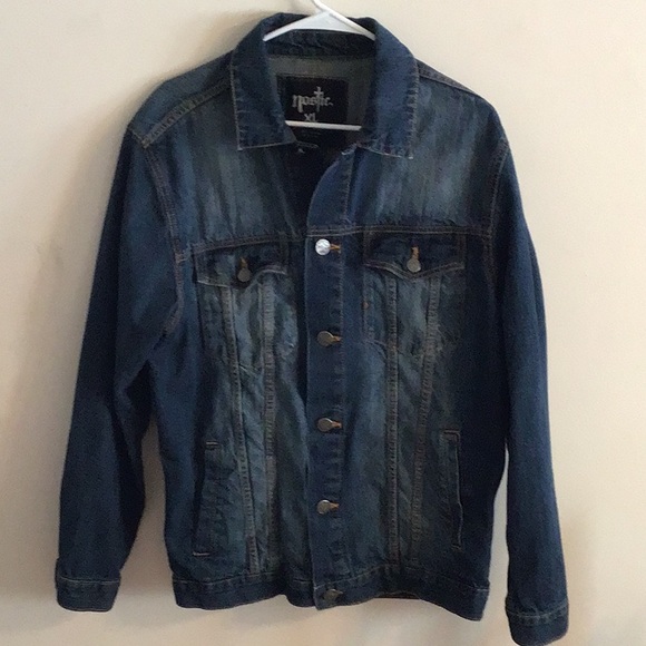 Blue Lightweight Denim Shirt Jacket Vintage Look - Picture 1 of 4